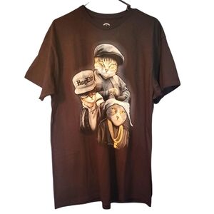 Mens short sleeve cat crew, Large